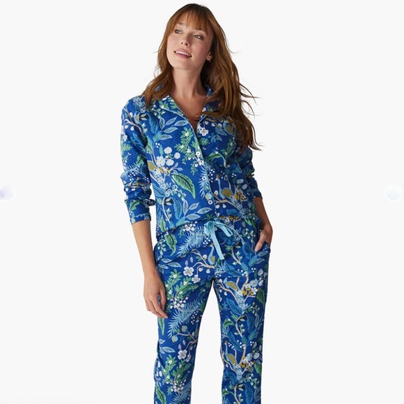 NEW Company Store Poplin Women’s PJ Set - Peacock - Picture 2 of 6